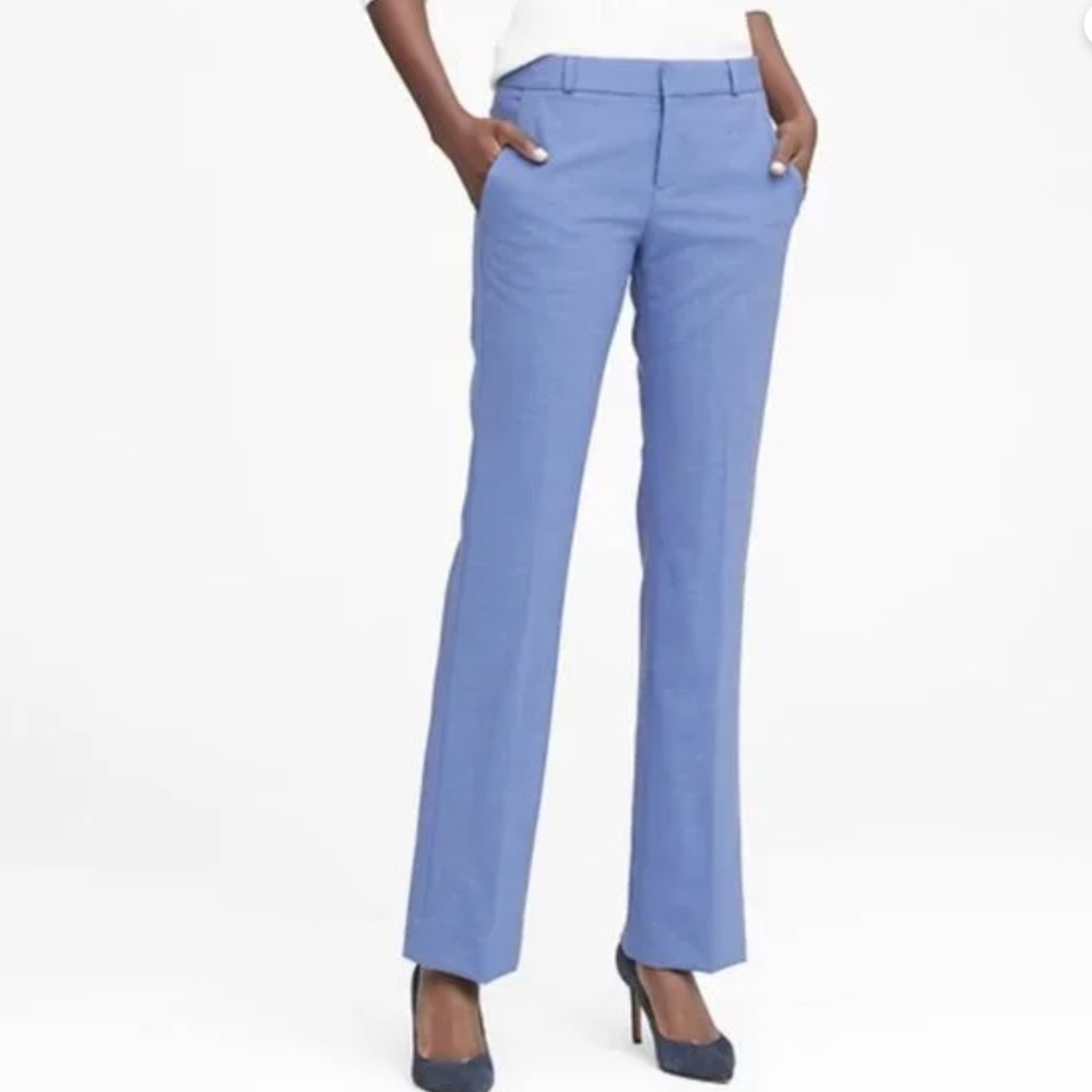 Banana Republic Light Blue Straight-Leg Dress Pants